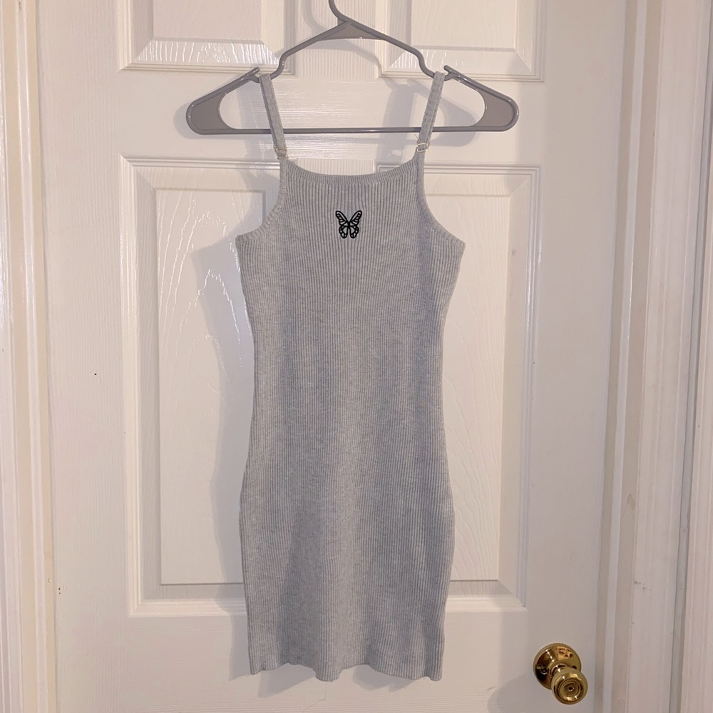 Cute gray body-con dress. One Size fits all